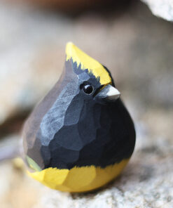 Sultan tit Bird Figurines Hand Carved Painted Wooden