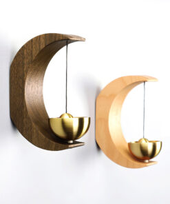 Wooden Moon Doorbell Handmade Opening Reminder Bell