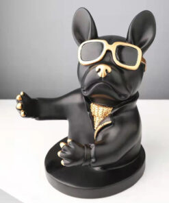 Black French Bulldog Wine Rack