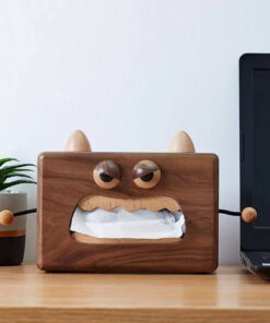 Solid Wood Monster Tissue Box Cover