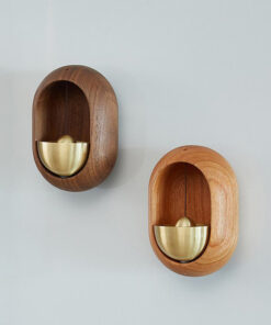 Magnetically-Attached Wood Doorbell