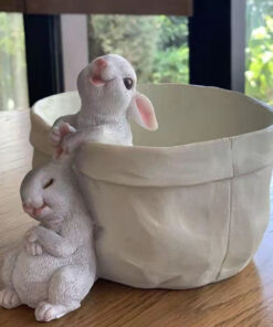 Relaxing Bunny Flower Pot