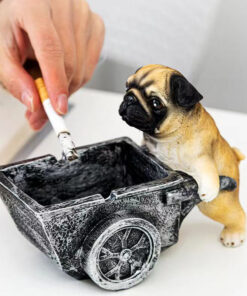 Dog-Push-Cart Shape Creative Resin Ashtray