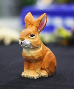 Rabbit Figurine Wooden