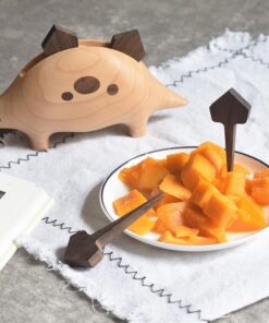 Stegosaurus Fruit Fork Handmade Wooden Dessert Fork Table Decoration