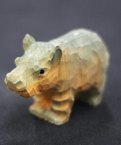 Hippo Figurines Hand Carved Painted Wooden