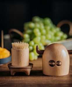 Little Monster Toothpick Holder Wooden handmade ornaments